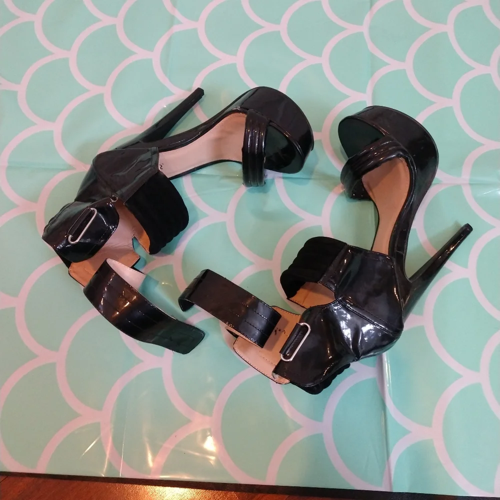7-inch stiletto dancer heels, gently used, size 8.5 by Bumper. - Picture 1 of 12
